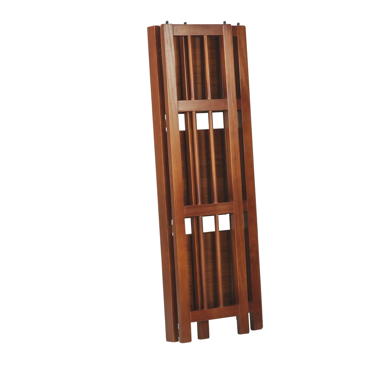 Elegant Mahogany 3-Shelf Folding Bookcase - Perfect for Your Office or Kids Room