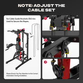 Ultimate Home Gym Machine - All-in-One High/Low Pulley System for Comprehensive Strength Training, Lat Pulldown, Rowing, and Leg Support
