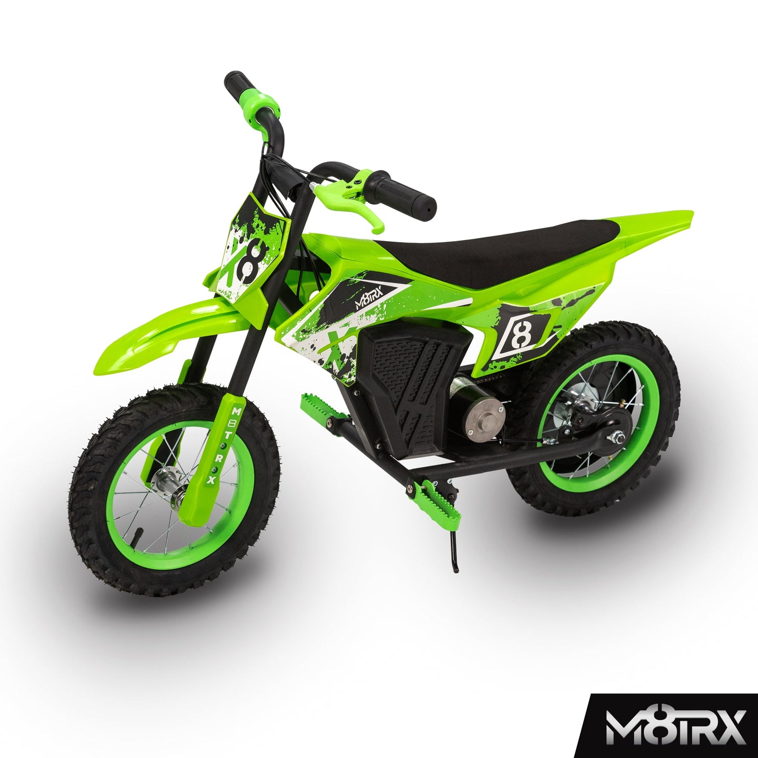 Unleash Adventure with the M8TRX Green 12V Mini Electric Dirt Bike - Perfect for Kids Aged 5 and Up!