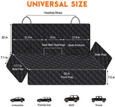 Ultimate Dog Car Seat Cover - Waterproof, Non-Slip Back Seat Protector for Pets & Kids - Universal Fit for Cars, Trucks & SUVs - Black