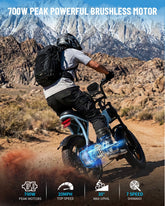 Experience the Thrill of the V8 Mini Electric Bike - 16" Fat Tire eBike with 500W Power and Retro Style, Perfect for All Adventures!
