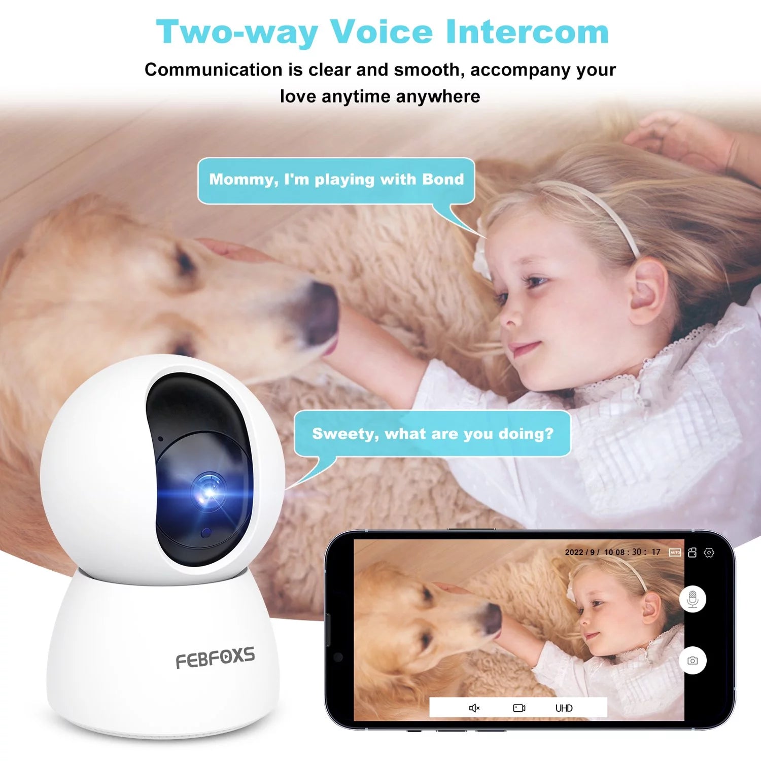 Revolutionary 2K Baby Monitor: Indoor Security Camera with Night Vision & Two-Way Talk for Ultimate Peace of Mind