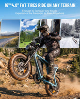 Experience the Thrill of the V8 Mini Electric Bike - 16" Fat Tire eBike with 500W Power and Retro Style, Perfect for All Adventures!