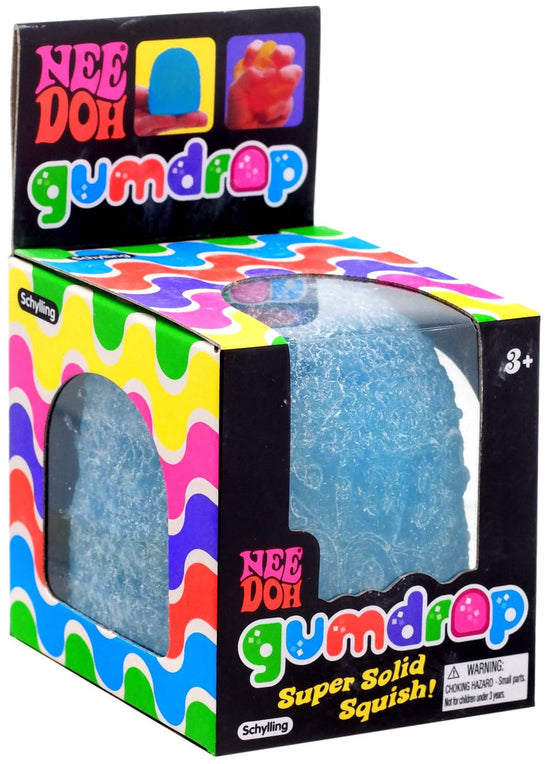 Experience Ultimate Relaxation with the NeeDoh Gumdrop Stress Ball in Vibrant Blue - 1 Count