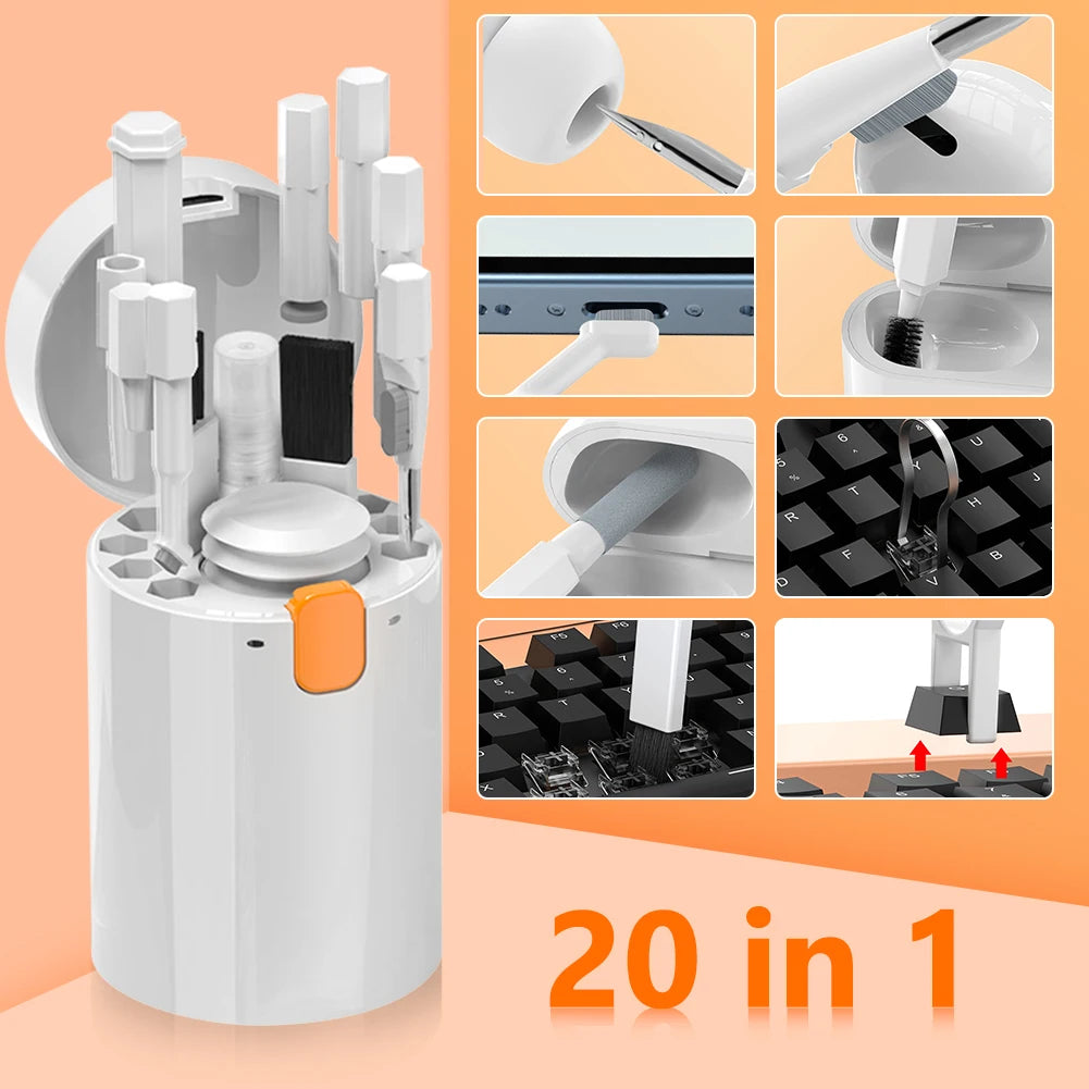 Ultimate 20-in-1 Cleaning Kit for Keyboards, Earbuds, and More - Perfect for AirPods and iPhone!