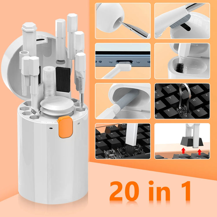 Ultimate 20-in-1 Cleaning Kit for Keyboards, Earbuds, and More - Perfect for AirPods and iPhone!