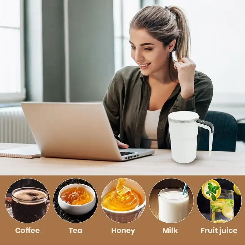 Electric Self Stirring Coffee Mug kitchen grade stainless steel mug