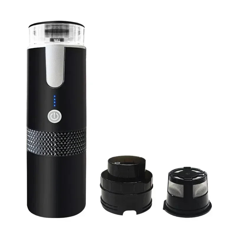 Brew Your Perfect Cup Anywhere: Portable Electric Capsule Coffee Maker for Ground Coffee and KCUP Capsules