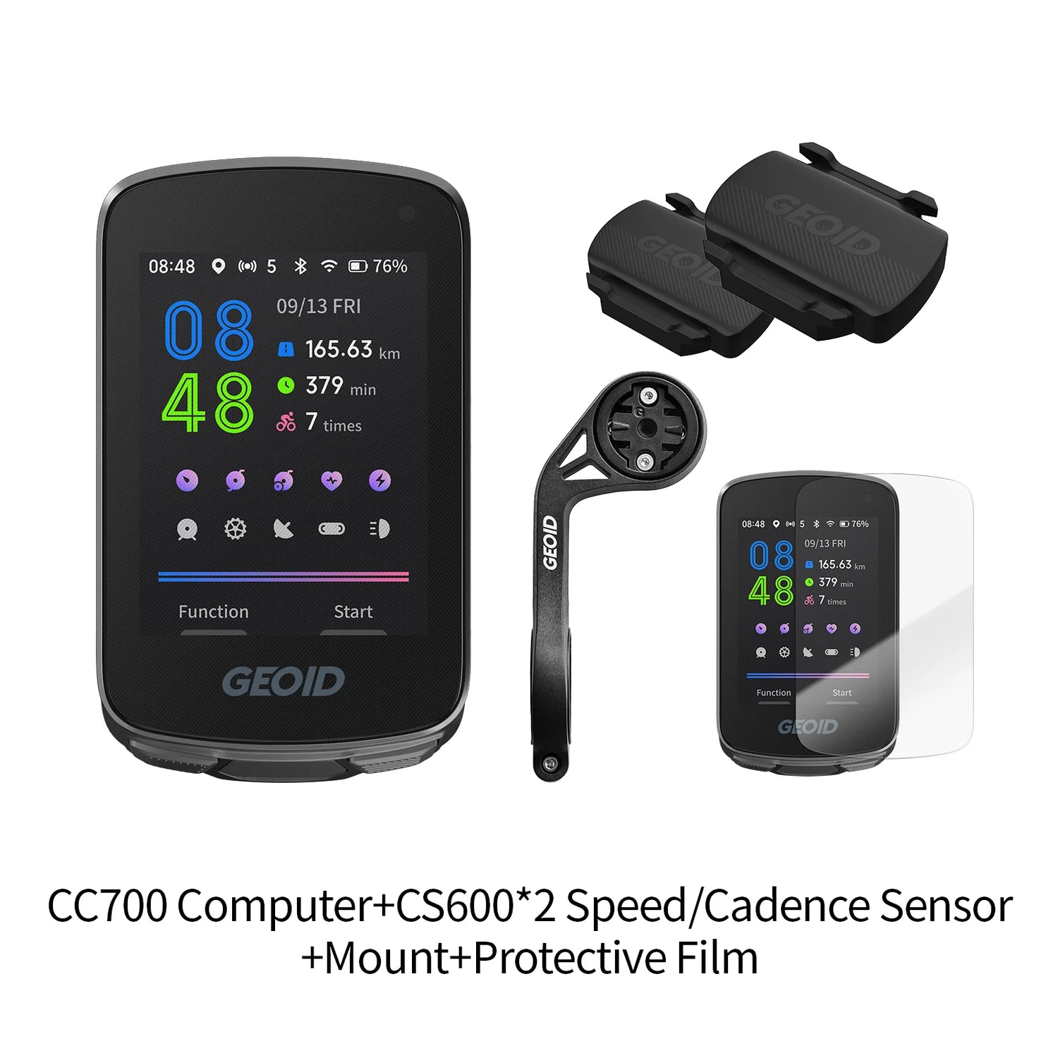 CC700 GPS Bike Computer: 2.8-Inch Waterproof Cycling Navigator with Smart Notifications and Route Planning