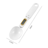 Digital kitchen measuring spoon scale for liquid and powder ingredient measurement