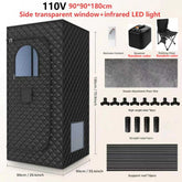 Experience the Ultimate Relaxation with Our 110V/220V Portable Full Body Sauna Box - Fast Heating Infrared LED Light for Home Use