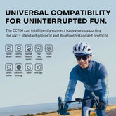 CC700 GPS Bike Computer: 2.8-Inch Waterproof Cycling Navigator with Smart Notifications and Route Planning