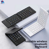 Compact & Stylish Mini Foldable Wireless Keyboard - Perfect for IOS, Windows, and Android Devices