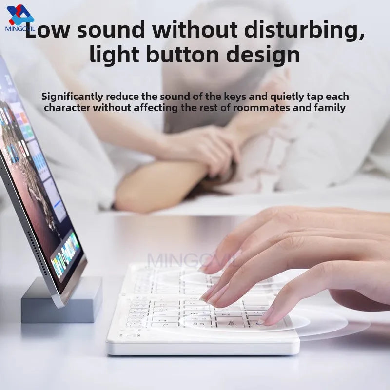 Compact & Stylish Mini Foldable Wireless Keyboard - Perfect for IOS, Windows, and Android Devices