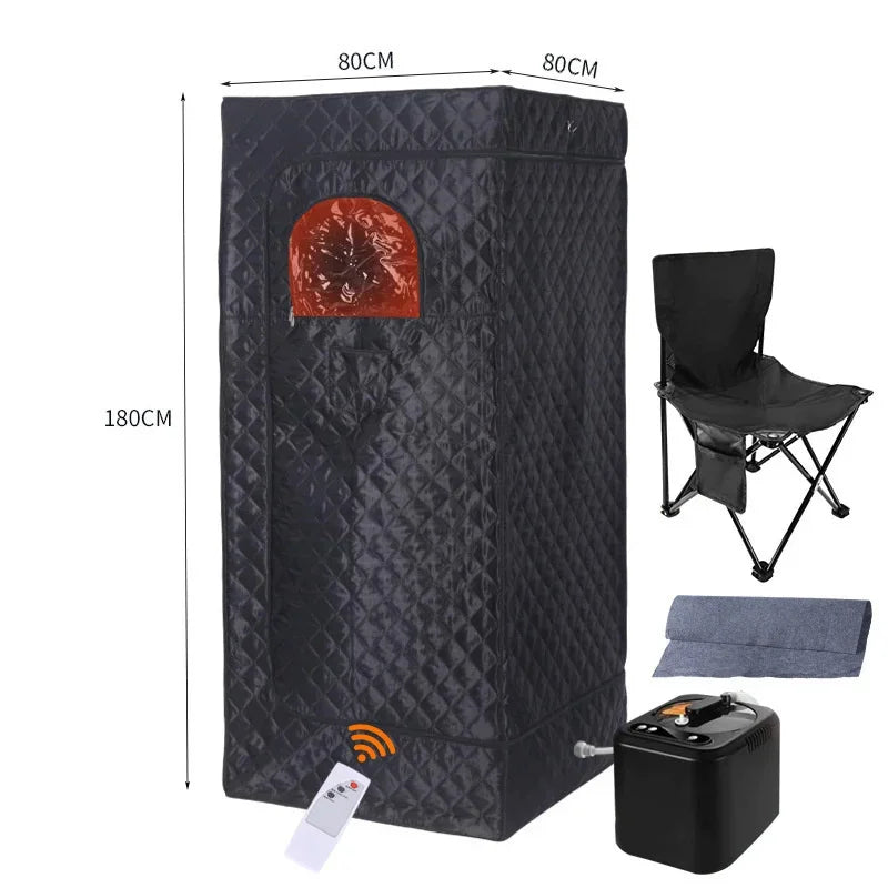 Experience the Ultimate Relaxation with Our 110V/220V Portable Full Body Sauna Box - Fast Heating Infrared LED Light for Home Use