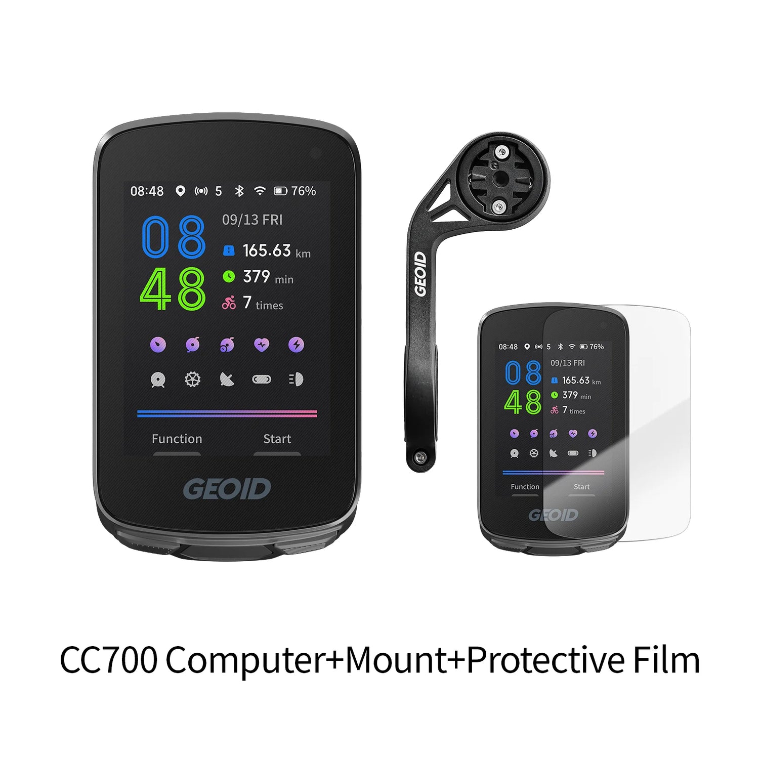 CC700 GPS Bike Computer: 2.8-Inch Waterproof Cycling Navigator with Smart Notifications and Route Planning
