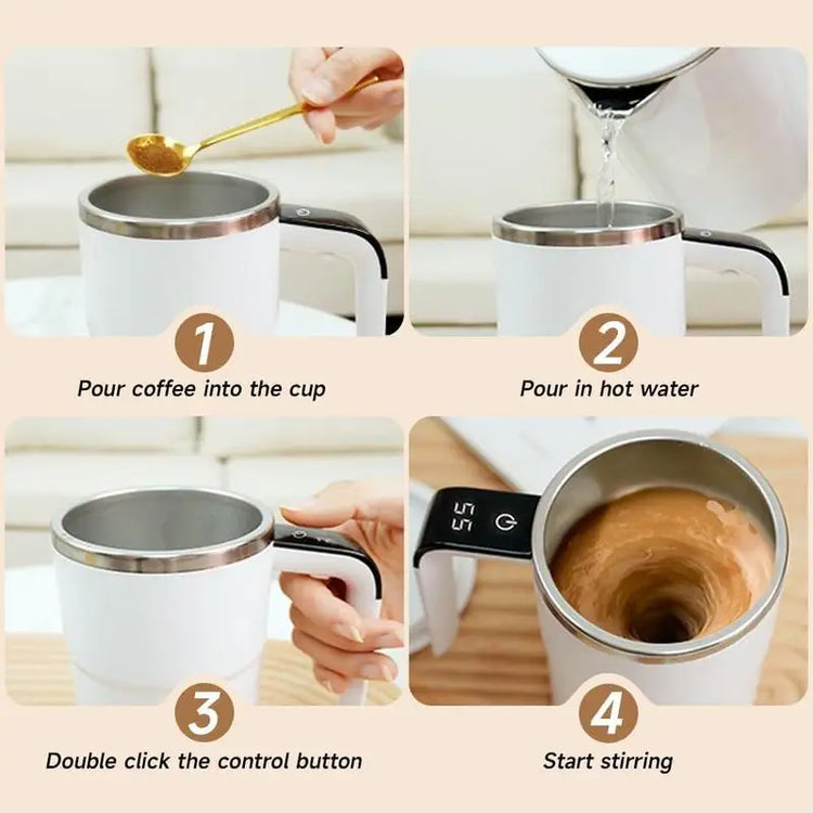 Electric Self Stirring Coffee Mug hot drink self mixing cup
