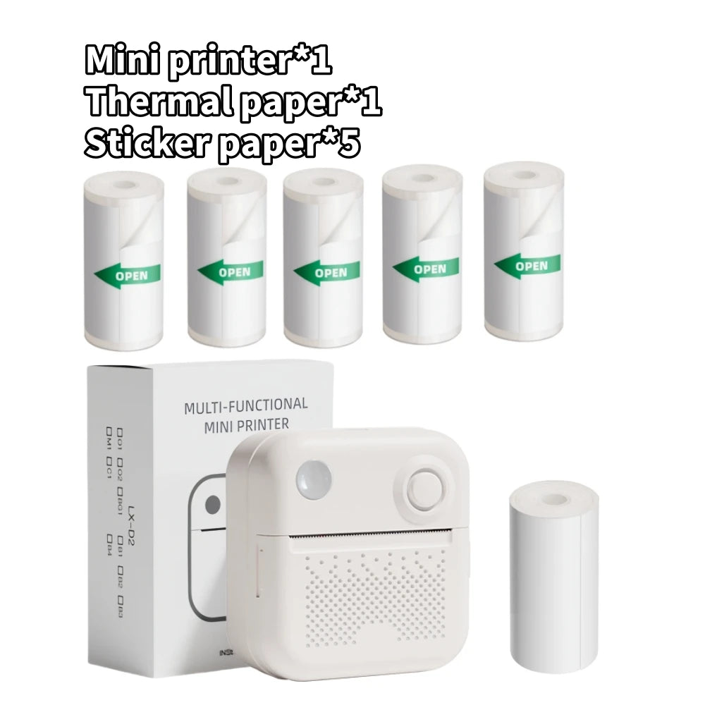 D3 Mini Portable Thermal Printer - Perfect for Photos, Labels, and Memos!
