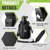Magnetic Water Bottle Carrier with Phone Pocket - Perfect Gym Companion with 6 Strong Magnets