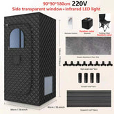 Experience the Ultimate Relaxation with Our 110V/220V Portable Full Body Sauna Box - Fast Heating Infrared LED Light for Home Use