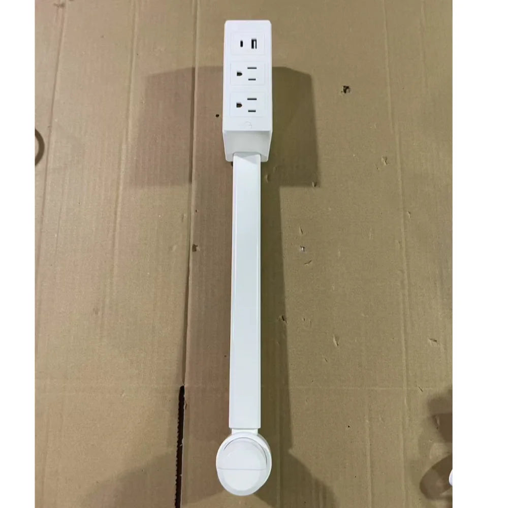 Transform Your Space with the 180° Rotating Electrical Outlet Extender - Adjustable Length Power Strip with USB Ports and Flat Plug Design