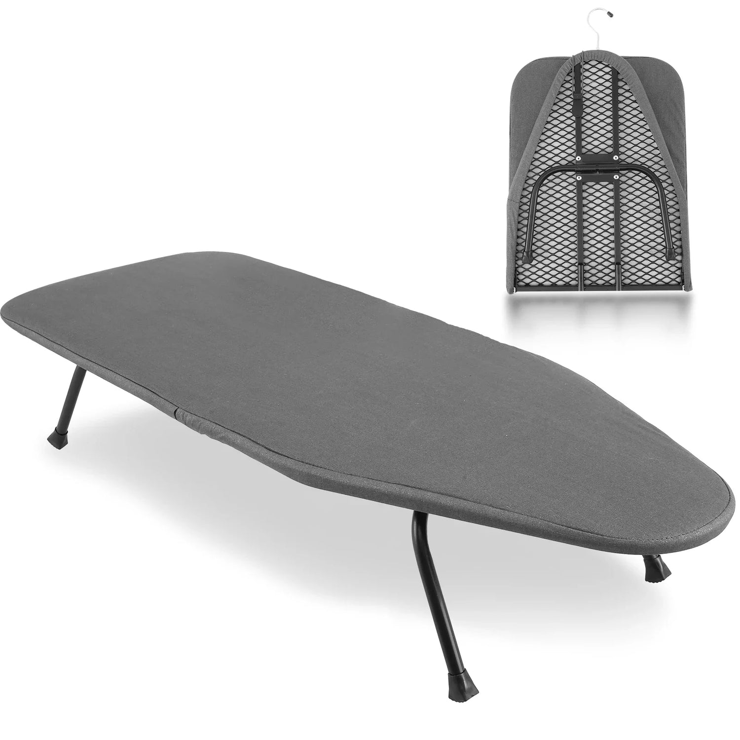 Compact and Portable Tabletop Ironing Board - Foldable Design with Heat Resistant Cover for Effortless Ironing in Small Spaces