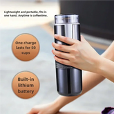 Brew Your Perfect Cup Anywhere: Portable Electric Capsule Coffee Maker for Ground Coffee and KCUP Capsules