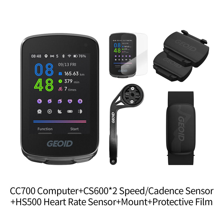 CC700 GPS Bike Computer: 2.8-Inch Waterproof Cycling Navigator with Smart Notifications and Route Planning