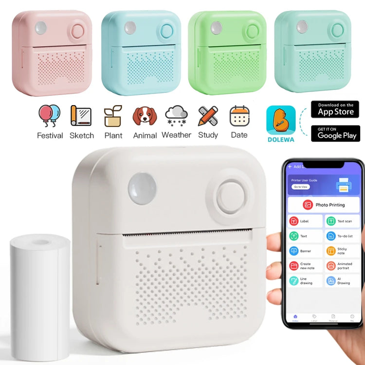 D3 Mini Portable Thermal Printer - Perfect for Photos, Labels, and Memos!
