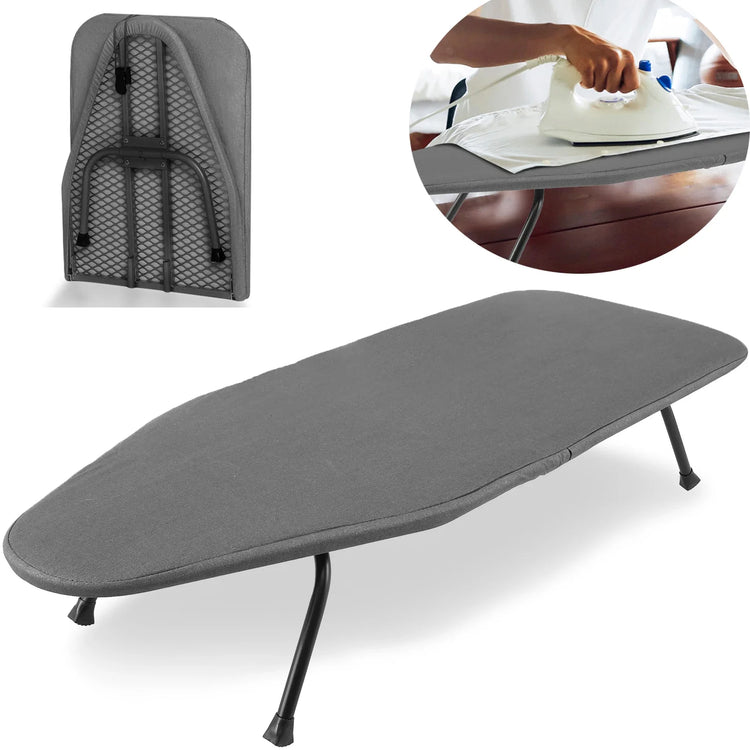Compact and Portable Tabletop Ironing Board - Foldable Design with Heat Resistant Cover for Effortless Ironing in Small Spaces