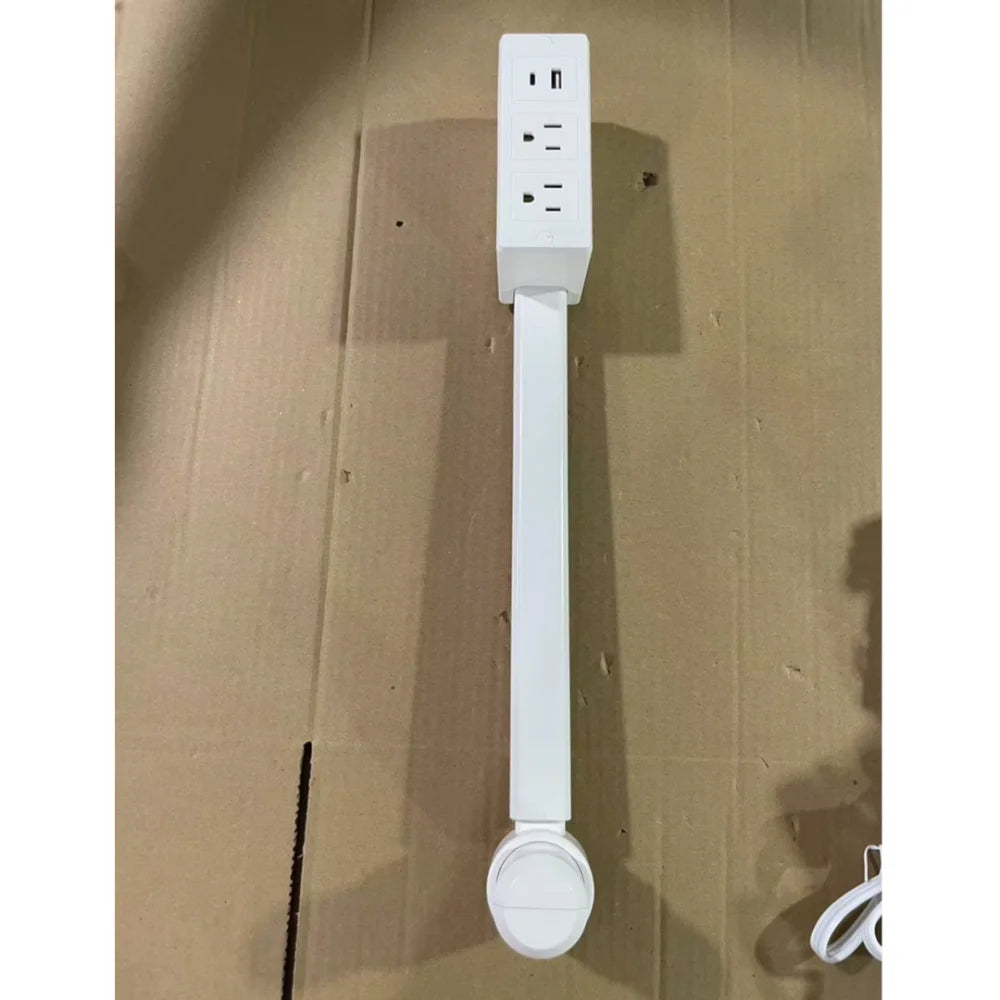 Transform Your Space with the 180° Rotating Electrical Outlet Extender - Adjustable Length Power Strip with USB Ports and Flat Plug Design