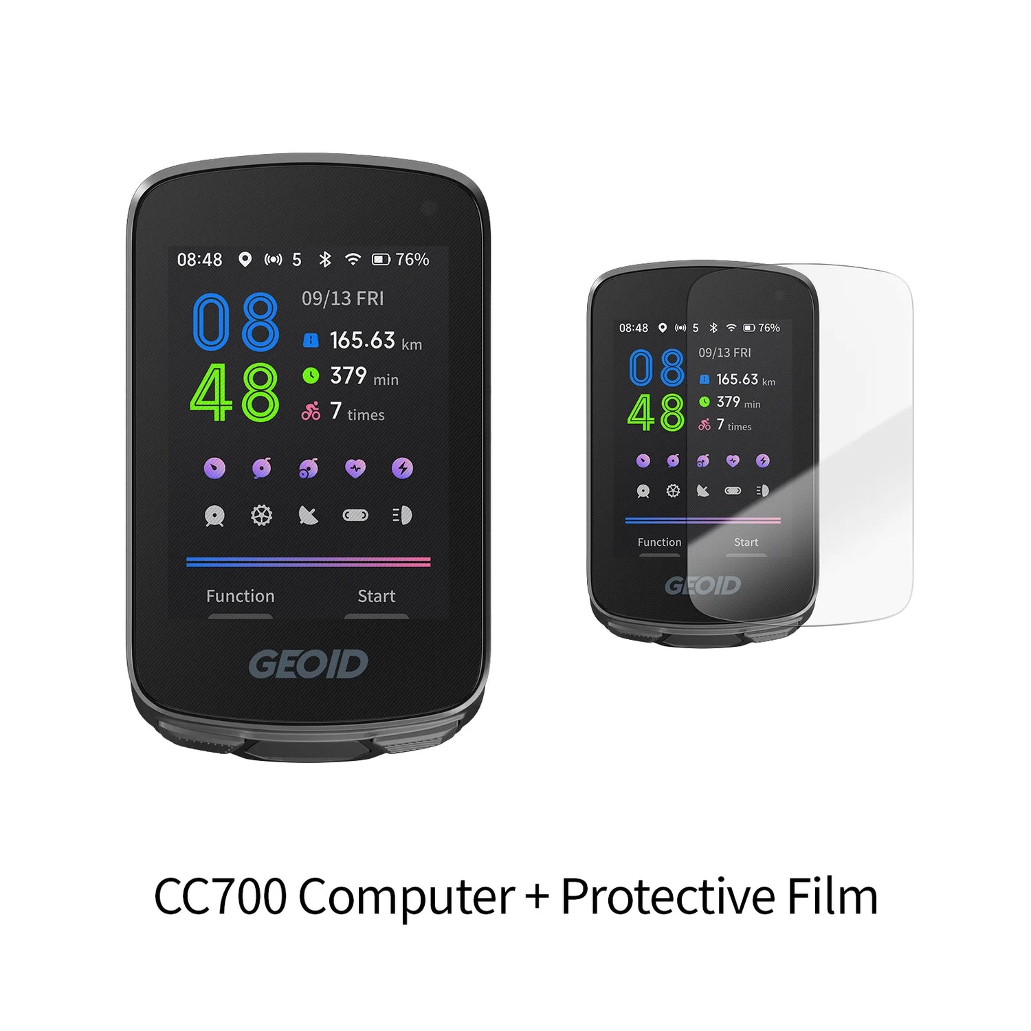 CC700 GPS Bike Computer: 2.8-Inch Waterproof Cycling Navigator with Smart Notifications and Route Planning