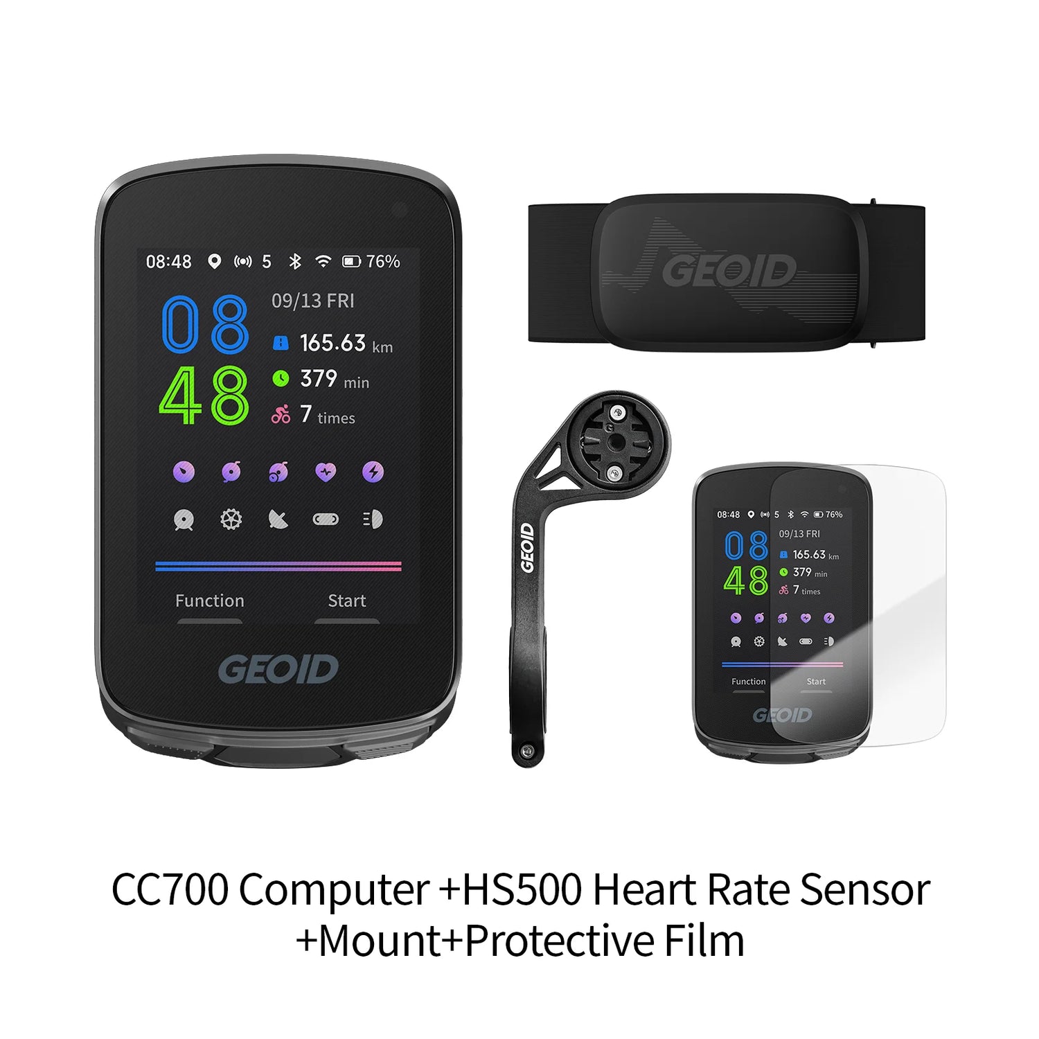 CC700 GPS Bike Computer: 2.8-Inch Waterproof Cycling Navigator with Smart Notifications and Route Planning