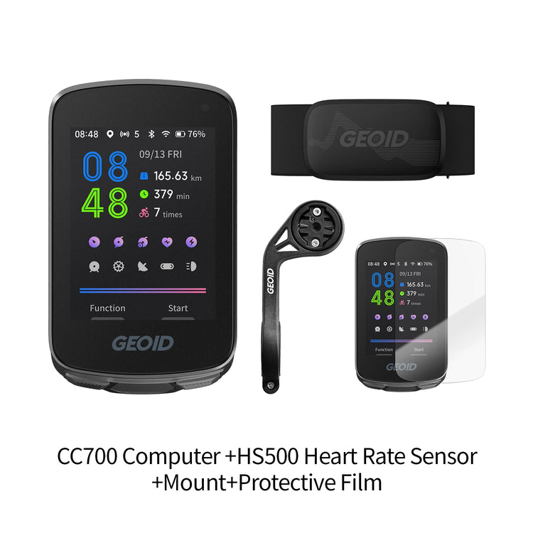 CC700 GPS Bike Computer: 2.8-Inch Waterproof Cycling Navigator with Smart Notifications and Route Planning