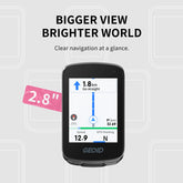 CC700 GPS Bike Computer: 2.8-Inch Waterproof Cycling Navigator with Smart Notifications and Route Planning