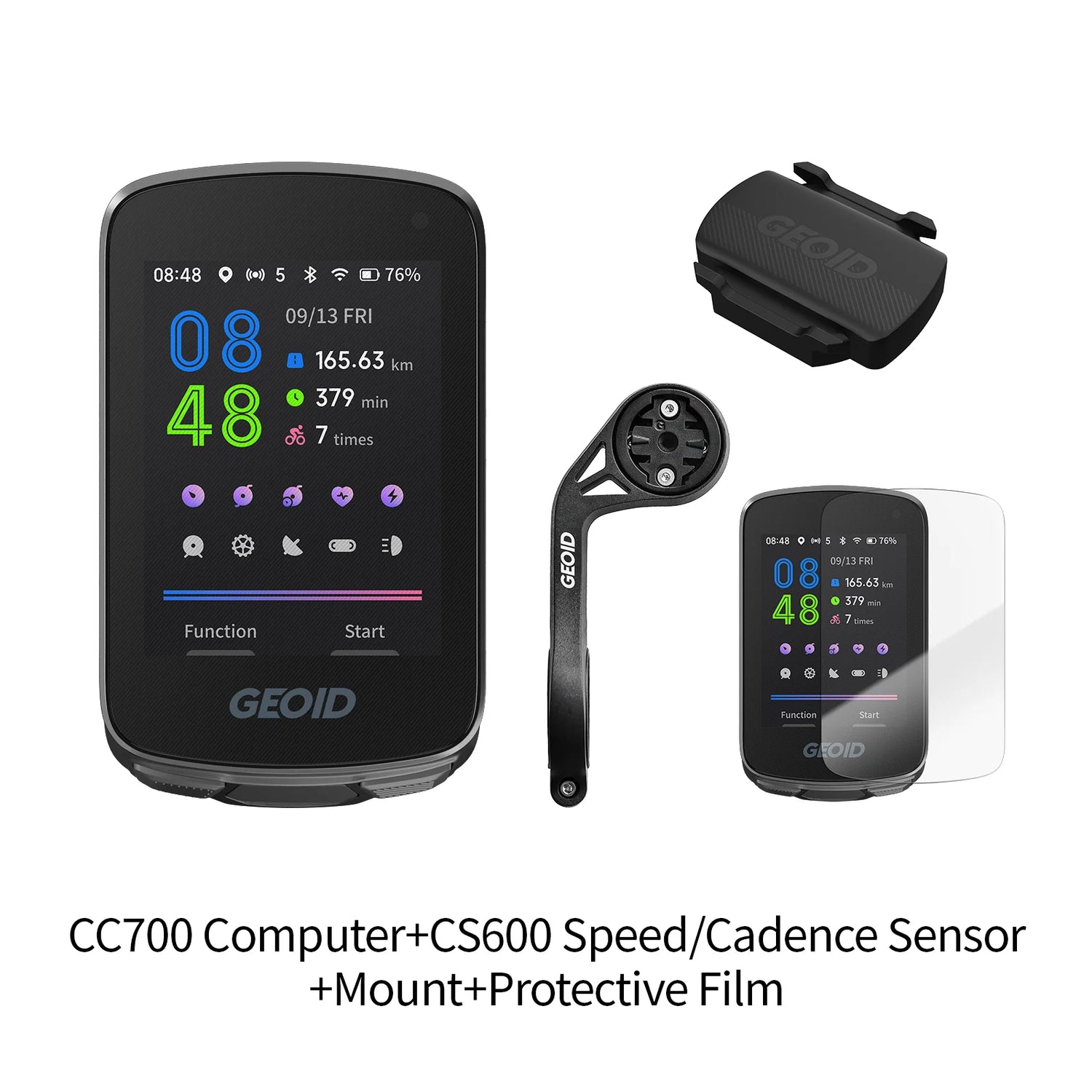CC700 GPS Bike Computer: 2.8-Inch Waterproof Cycling Navigator with Smart Notifications and Route Planning
