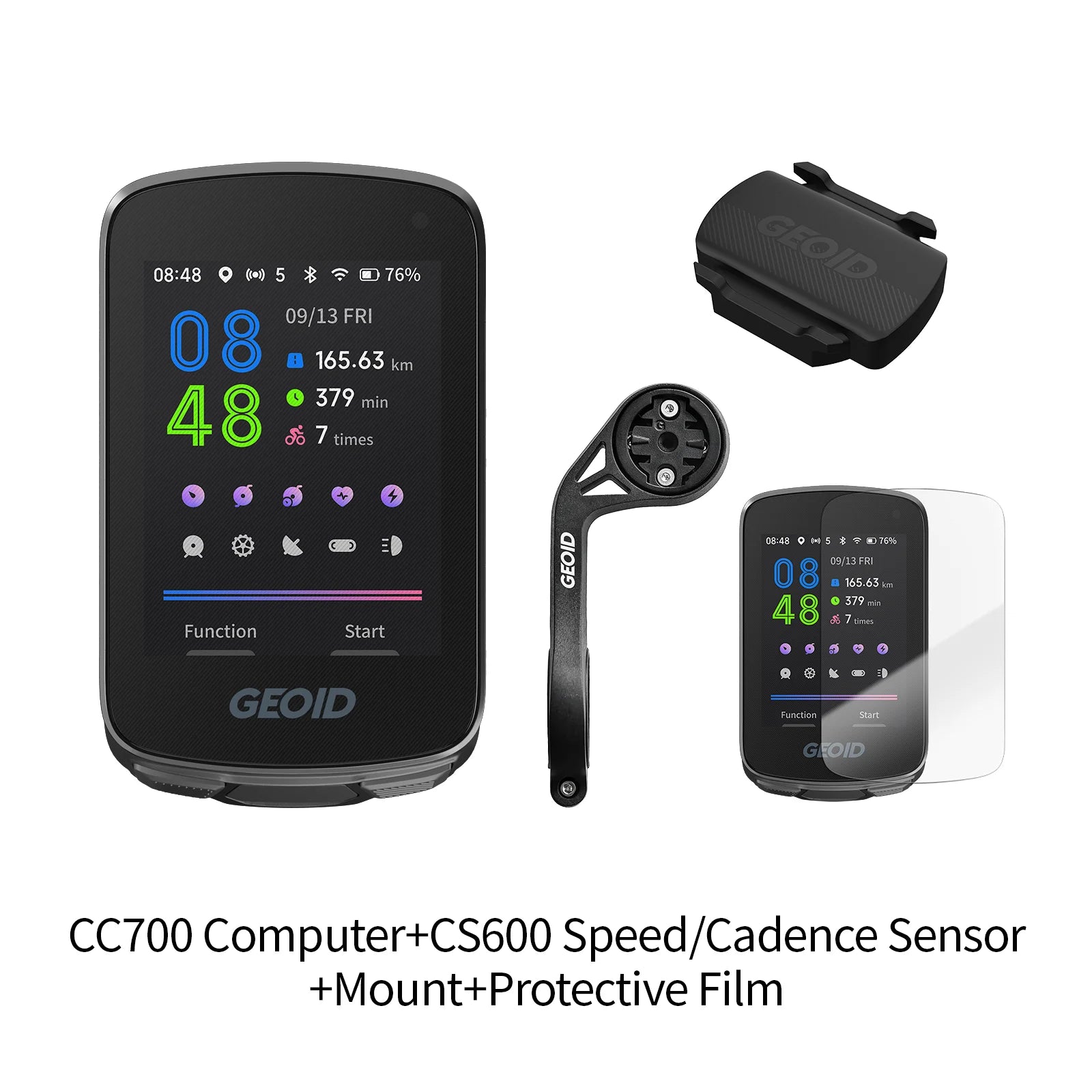 CC700 GPS Bike Computer: 2.8-Inch Waterproof Cycling Navigator with Smart Notifications and Route Planning