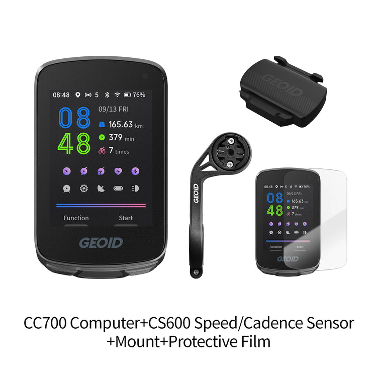 CC700 GPS Bike Computer: 2.8-Inch Waterproof Cycling Navigator with Smart Notifications and Route Planning