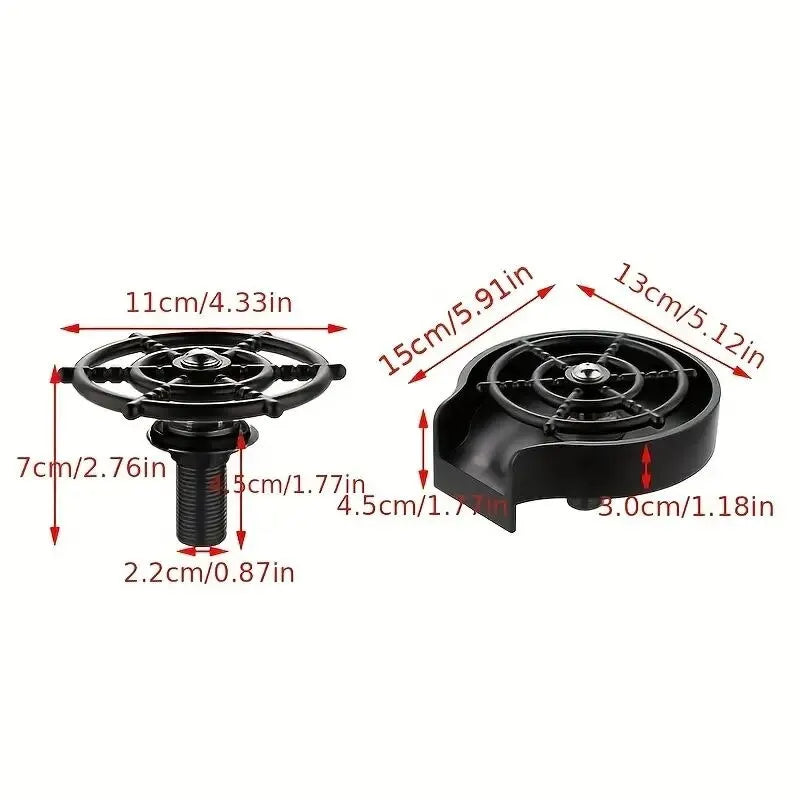 Revolutionary 1Pc High Pressure Plastic Automatic Cup Washer - Effortless Cleaning for Your Kitchen!