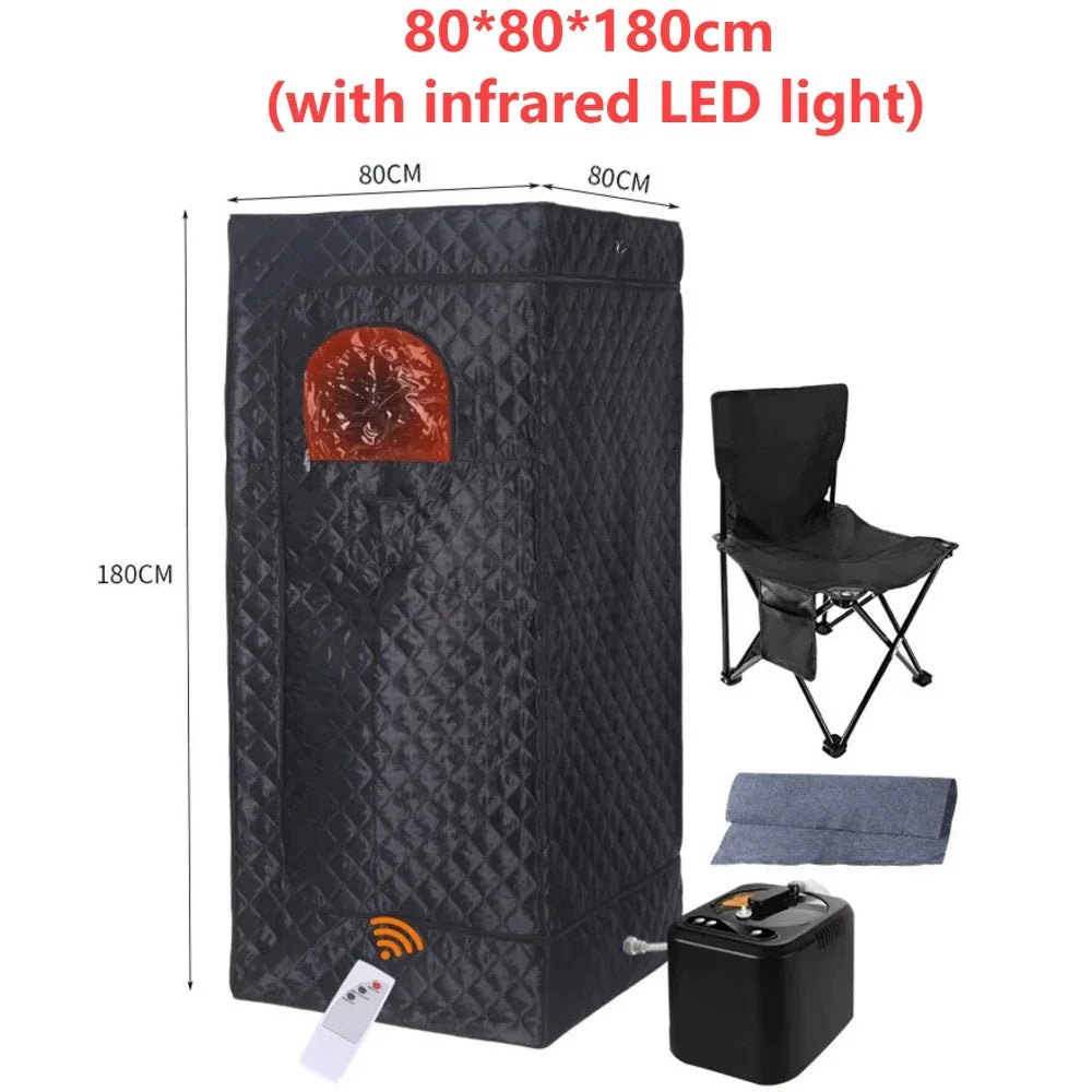 Experience the Ultimate Relaxation with Our 110V/220V Portable Full Body Sauna Box - Fast Heating Infrared LED Light for Home Use