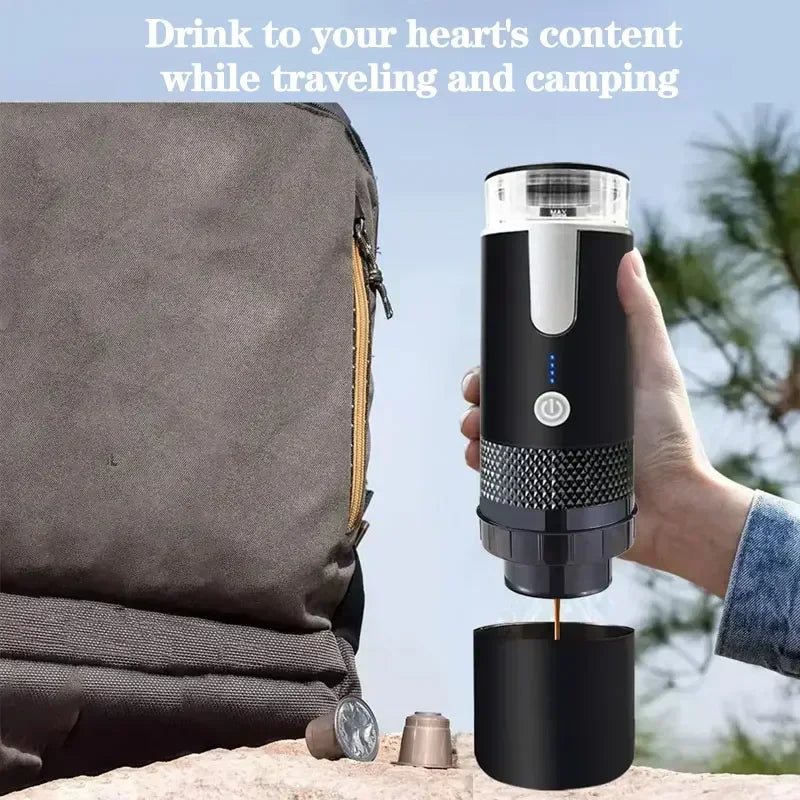 Brew Your Perfect Cup Anywhere: Portable Electric Capsule Coffee Maker for Ground Coffee and KCUP Capsules