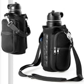 Magnetic Water Bottle Carrier with Phone Pocket - Perfect Gym Companion with 6 Strong Magnets