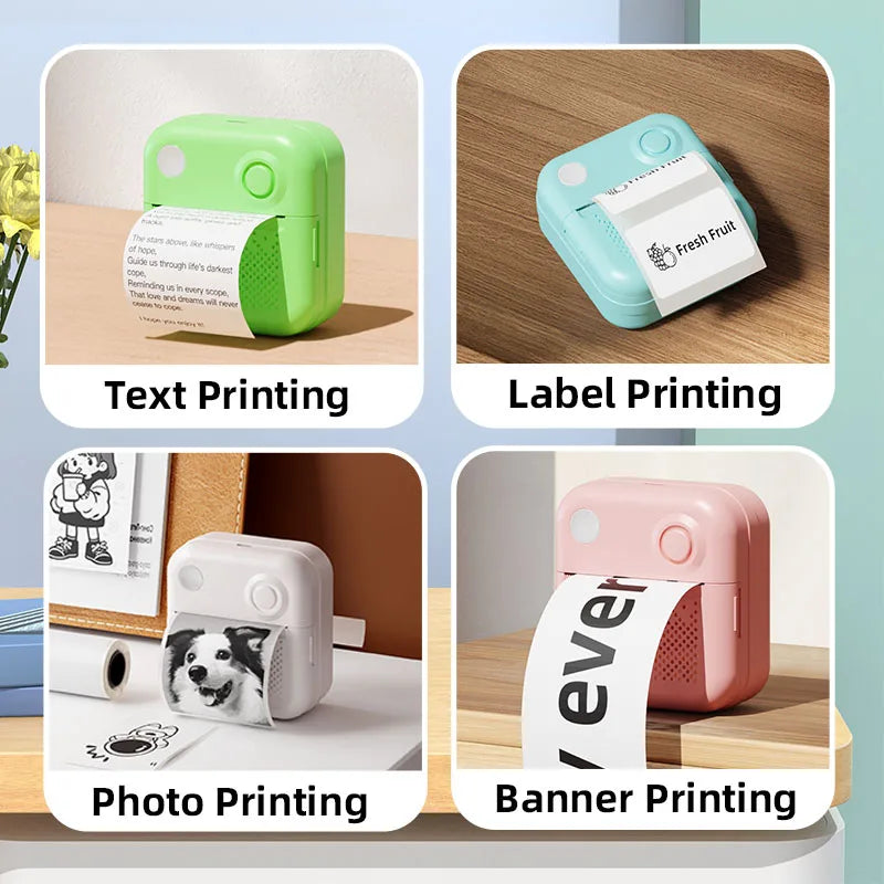 D3 Mini Portable Thermal Printer - Perfect for Photos, Labels, and Memos!