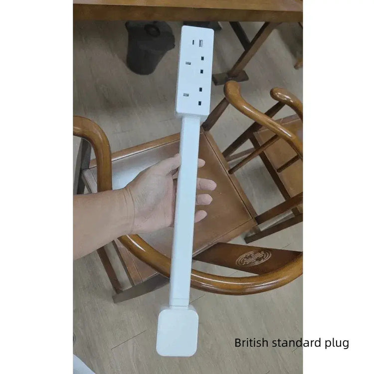 Transform Your Space with the 180° Rotating Electrical Outlet Extender - Adjustable Length Power Strip with USB Ports and Flat Plug Design