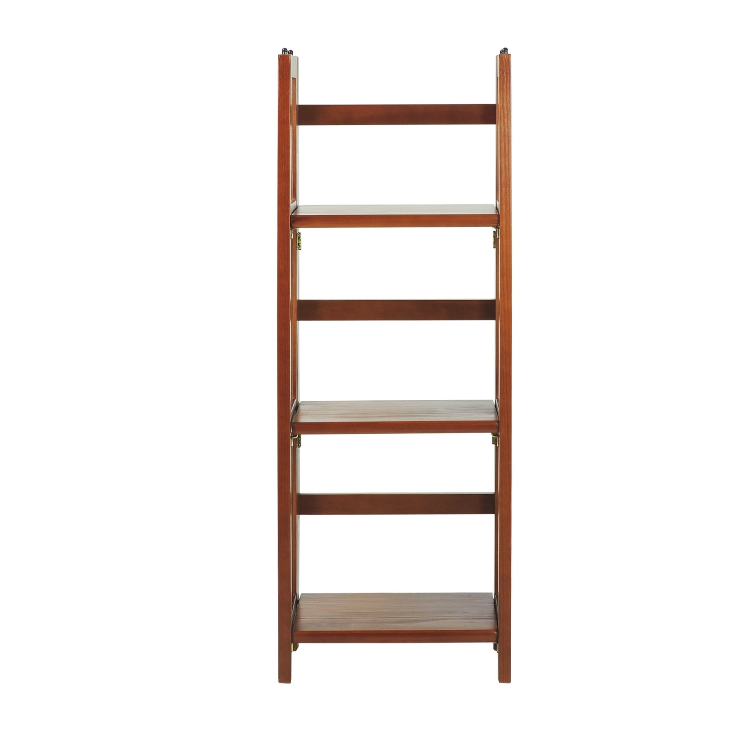Elegant Mahogany 3-Shelf Folding Bookcase - Perfect for Your Office or Kids Room