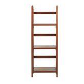 Elegant Mahogany 3-Shelf Folding Bookcase - Perfect for Your Office or Kids Room