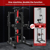 Ultimate Home Gym Machine - All-in-One High/Low Pulley System for Comprehensive Strength Training, Lat Pulldown, Rowing, and Leg Support