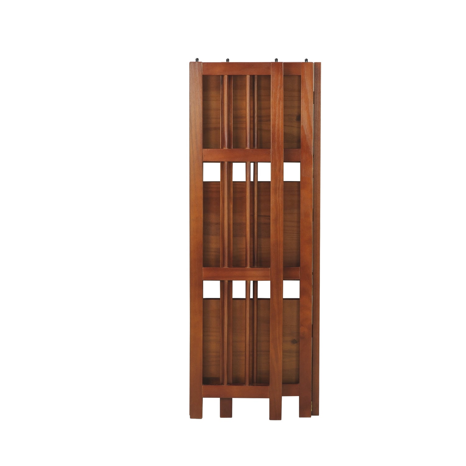 Elegant Mahogany 3-Shelf Folding Bookcase - Perfect for Your Office or Kids Room