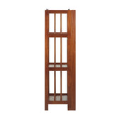 Elegant Mahogany 3-Shelf Folding Bookcase - Perfect for Your Office or Kids Room