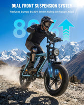 Experience the Thrill of the V8 Mini Electric Bike - 16" Fat Tire eBike with 500W Power and Retro Style, Perfect for All Adventures!